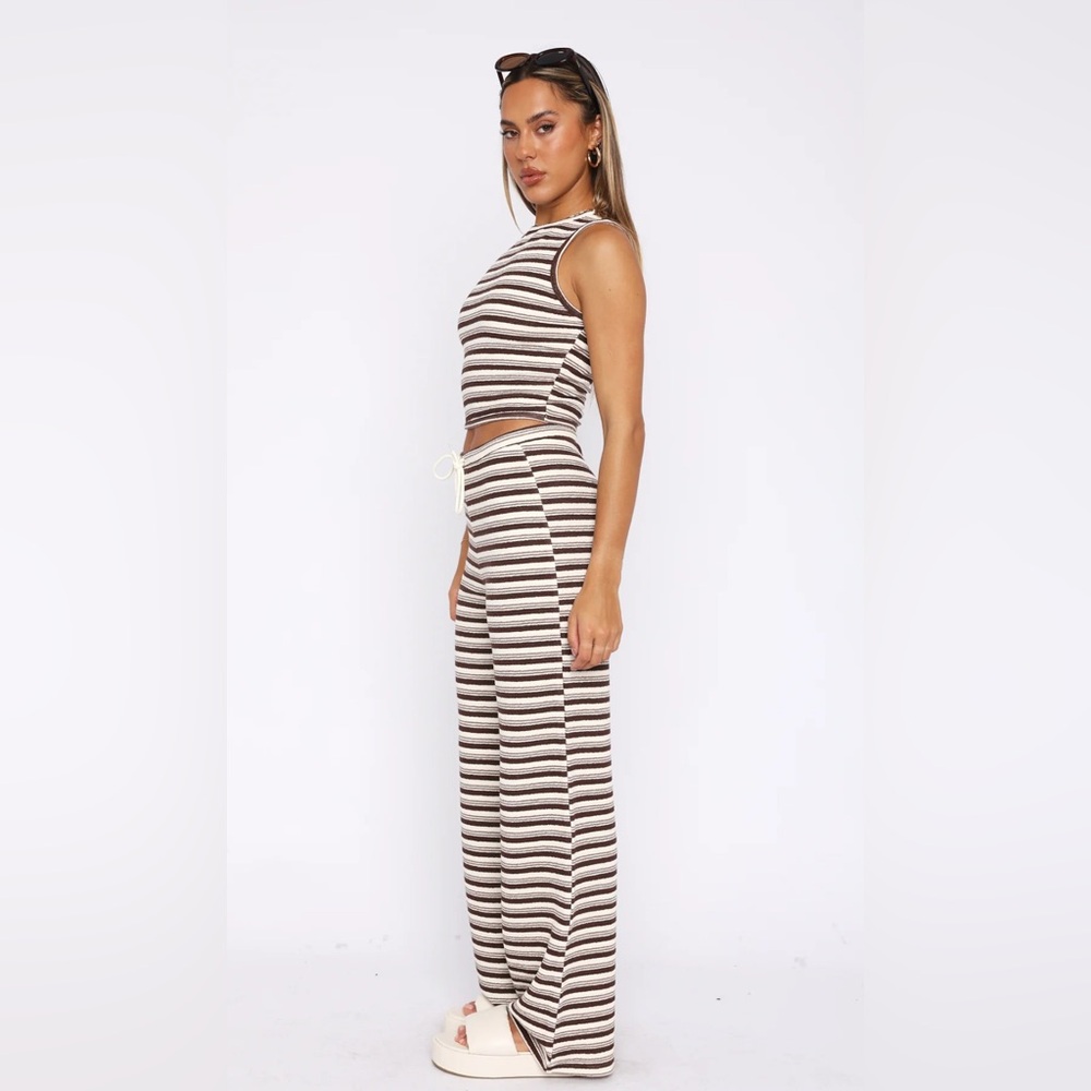 White fox so much drama striped set size small like new